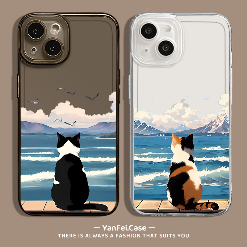 海边猫咪系列适用苹果手机壳