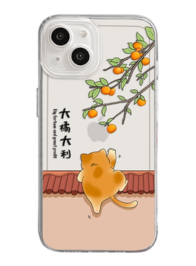 大橘大利竹事皆顺小众情侣手机壳