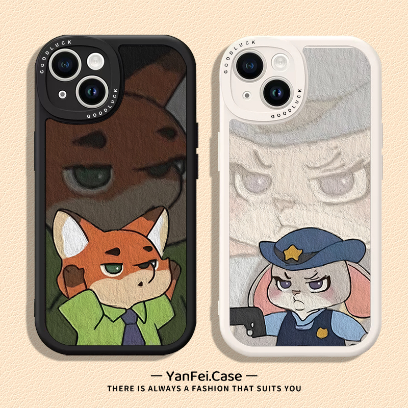 适用苹果15手机壳iphone13promax小米14华为pura80狐尼克mate60pro朱迪17疯狂动物城16红米k90情侣k80至尊版