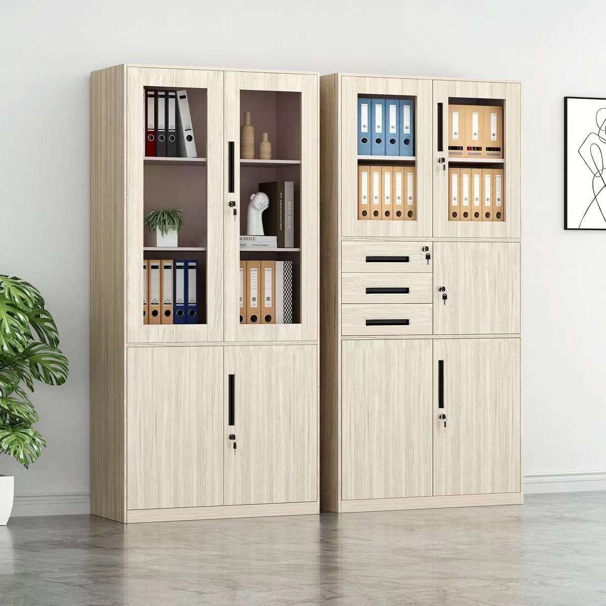 钢制转印木纹文件柜办公室档案资料凭证柜家用铁皮收纳储物书柜