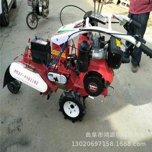 家用小型开沟机农田田园管理机视频大葱大姜开沟培土机