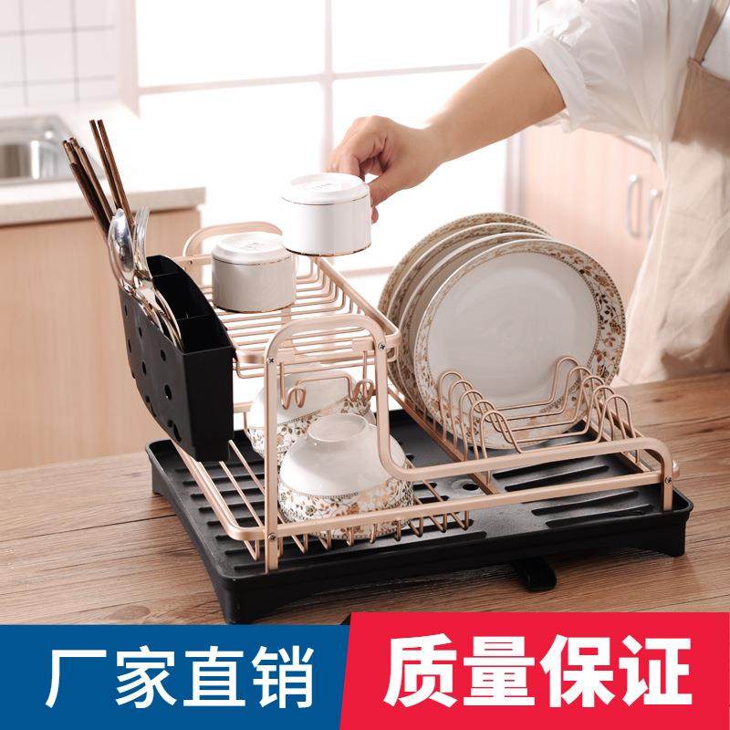 太空铝厨房碗碟沥水架双层多功能餐具杯子筷子置物架碟架碗架,畜牧/养殖物资,畜牧/养殖器械,淘宝优惠券,粉丝福利购,淘宝优惠卷