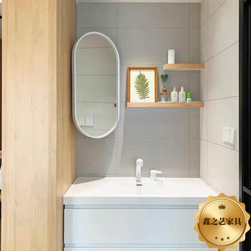 卫镜阁卫生间转角风水墙角挂镜可旋转浴室镜椭圆形侧边斜角镜子