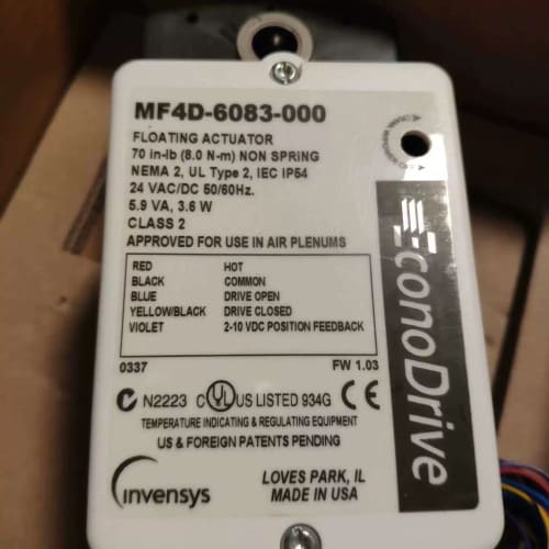 议价lnvensys MF4D-6083-000闃�闂ㄦ墽琛屽櫒维修