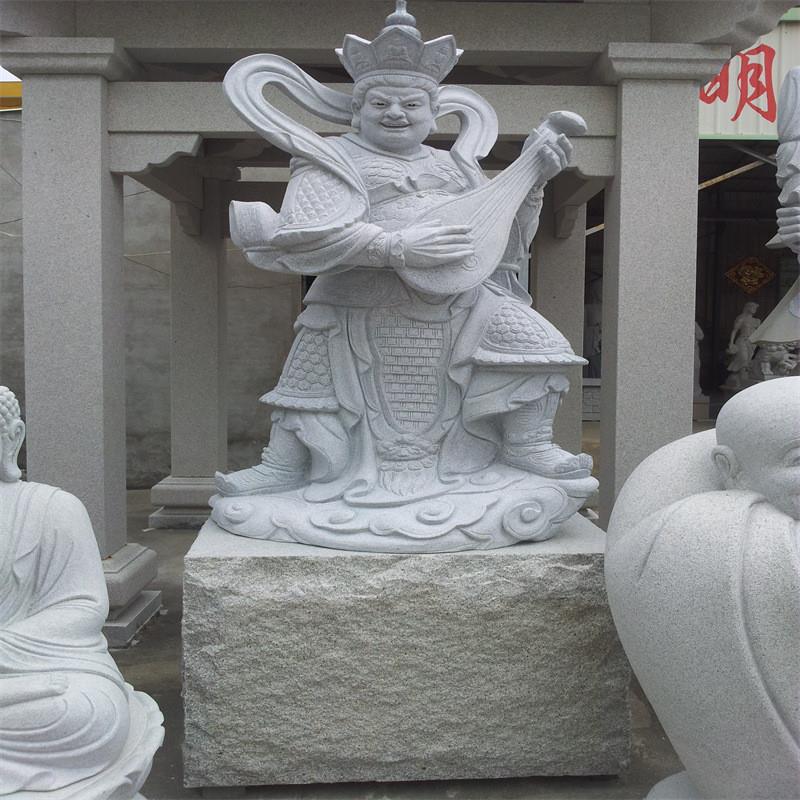石雕花岗岩哼哈二将雕塑四大天王神像金刚护法神像寺庙神像
