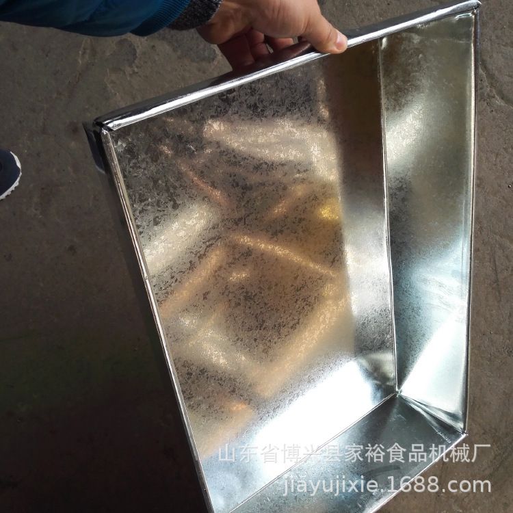 加厚长方形不锈钢方盘 工业物料盒黄粉虫红虫养殖盘镀锌板冷冻盘