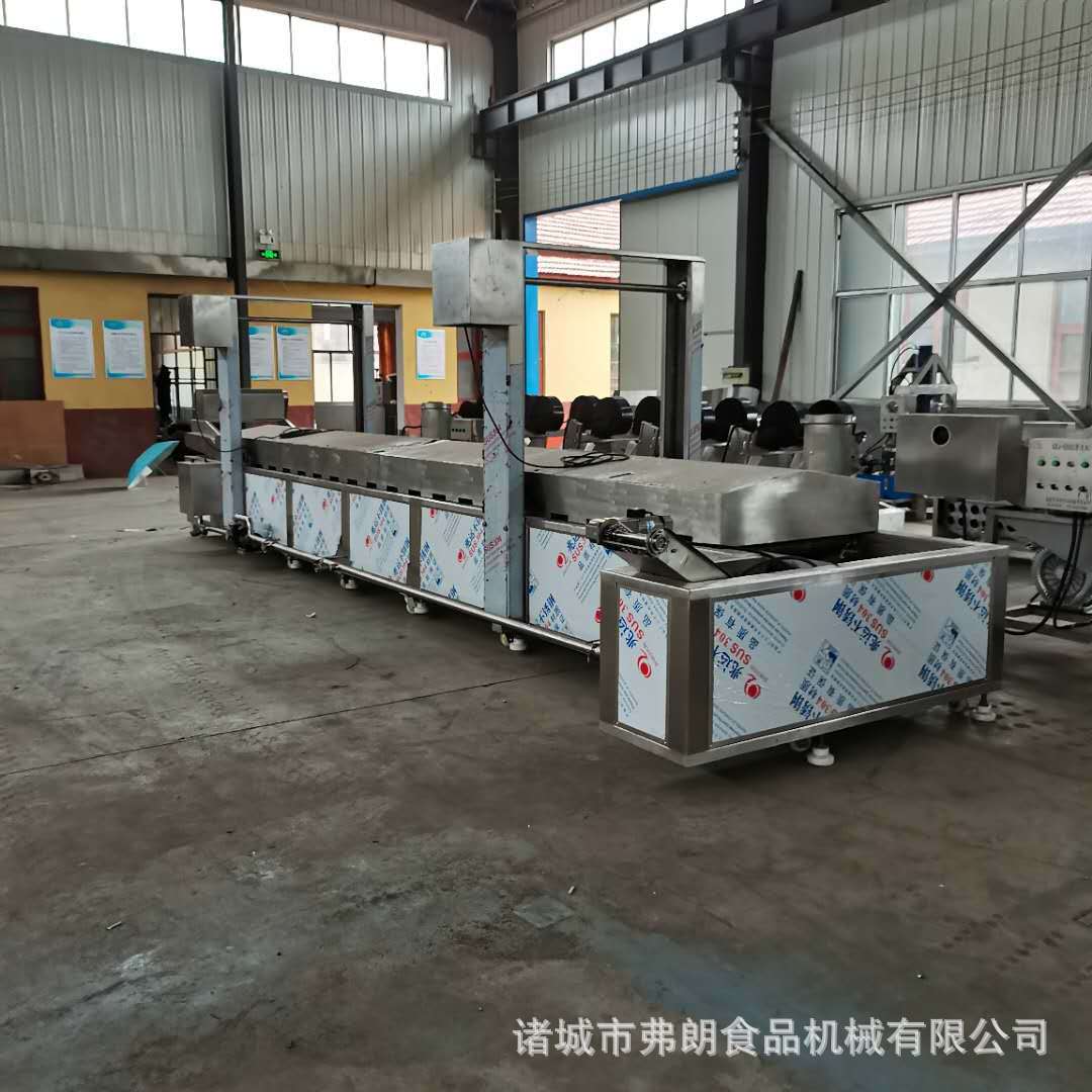 食品成套生产流水线 锅包肉裹浆生产油炸流水线 红薯片油炸流水线