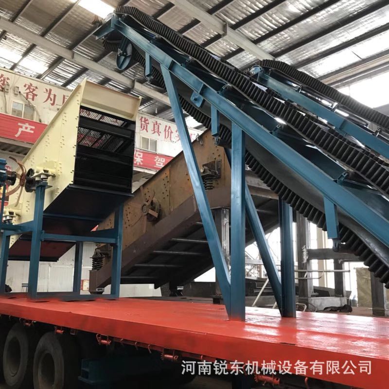 河南石料移动破碎站 移动式建筑垃圾破碎站筛分站处理设备生产线