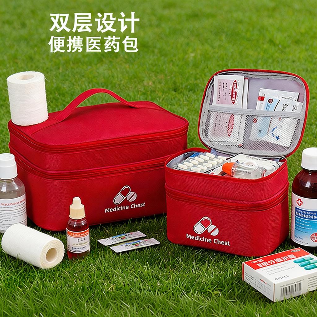 大容量分层药品收纳急救包手提式