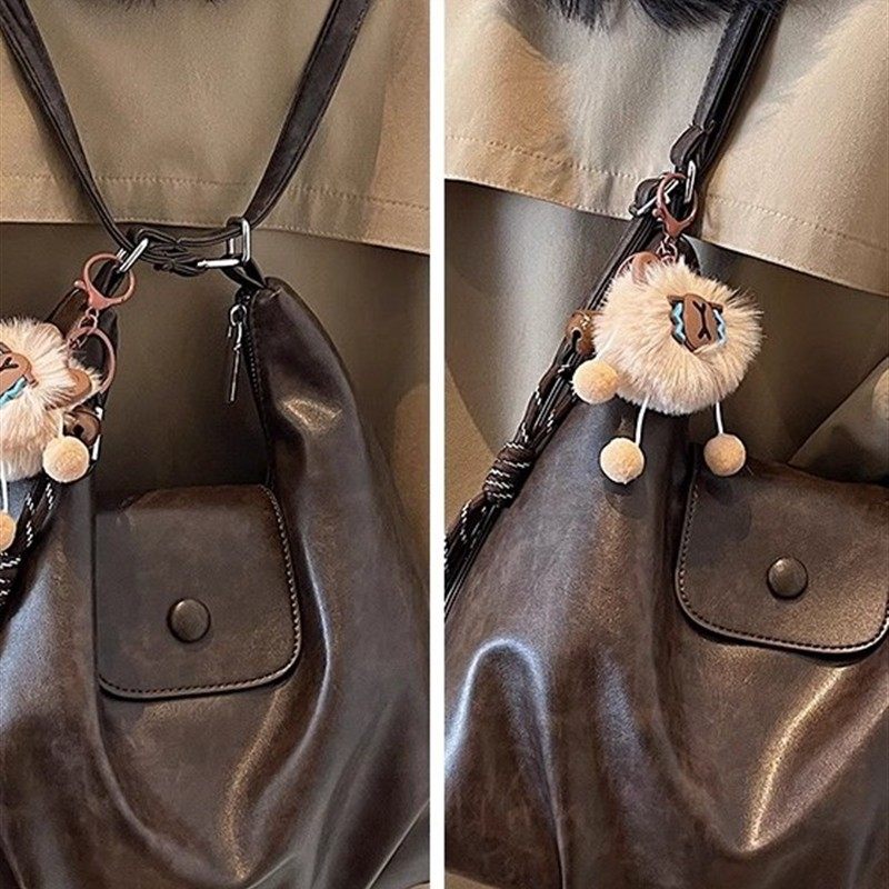 斜挎包托特包女双肩包两用大容量2025新款高级感覆古单肩上课通勤