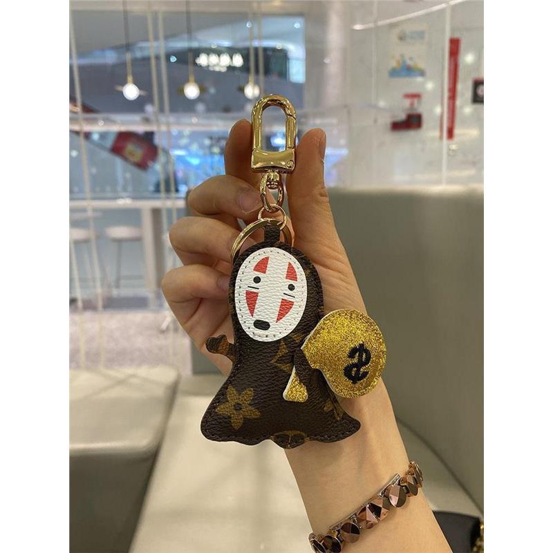 LV&GEDETE 斜挎包挂件小玩偶装饰情侣一对无脸男老花钥匙扣配饰女