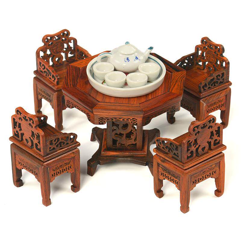 红木工艺品微型小家具模型仿古明清微缩屏风椅子橱柜摆件场景展示