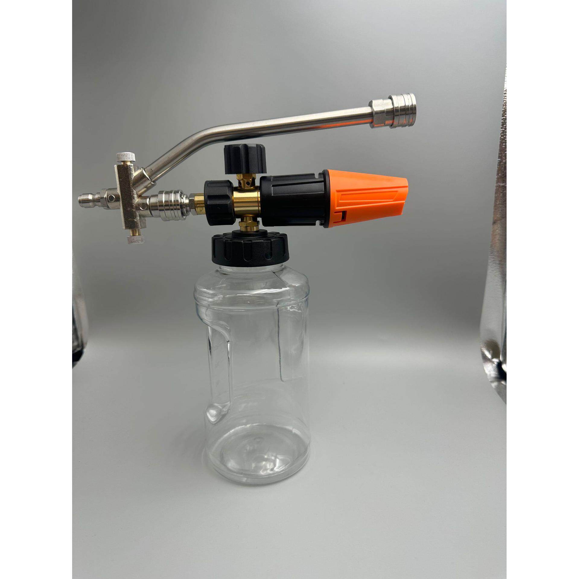 工厂直销高压清洗机配件新品泡沫壶双用开关1/4接口二合一调节器