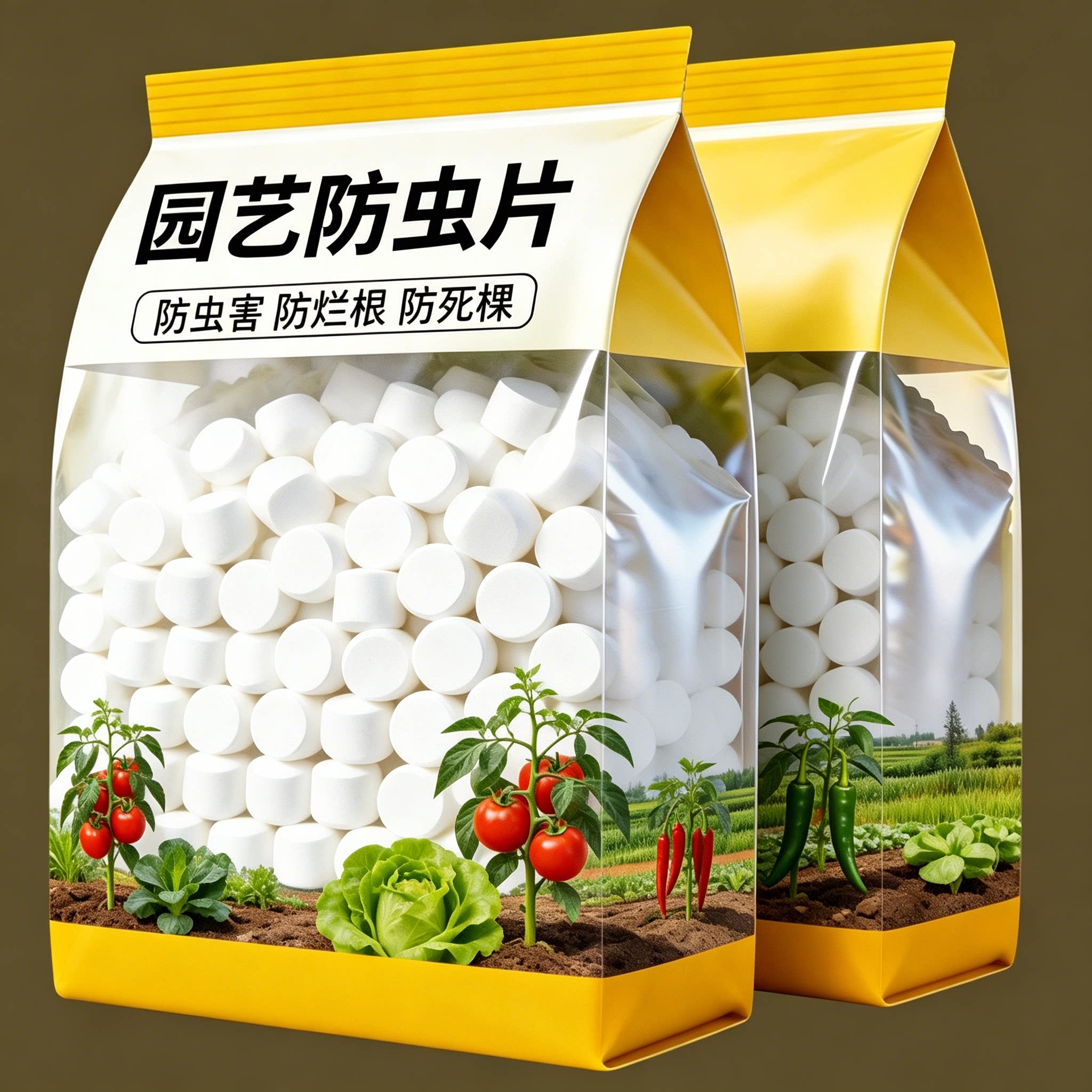 育苗防虫片防小黑飞蚜白粉烂根