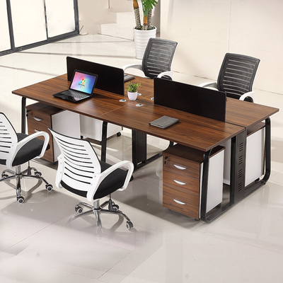 办公家具办公桌现代简约多人4/6人工位四人位职员办公桌椅组合