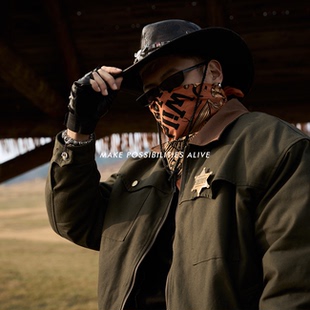 MPA PumpClub美式DJANGO冬季底特律撞色西部户外防风加厚棉服外套