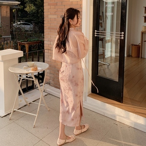 新中式国风上衣旗袍女2025年夏季新款显瘦防晒外套连衣裙图片