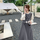新品】秋季新款小香风套装ZB191假两件套连衣裙1156P125K188，女装套装/套裙，浙宝210（原浙宝191）
