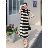 209-796-P95-K138条纹polo连衣裙女夏装新款气质，女装连衣裙，浙宝210（原浙宝191）