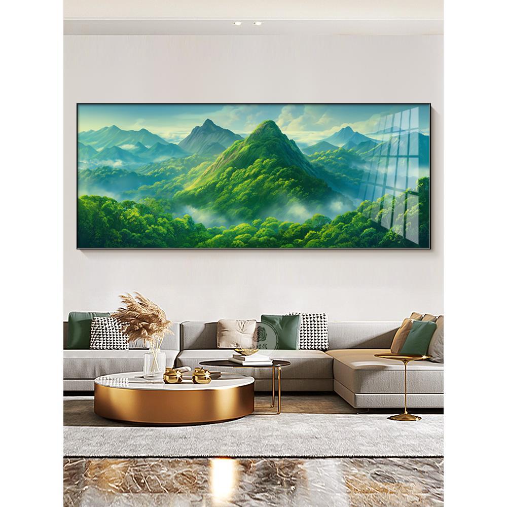背有靠山客厅装饰画青山图有山无水沙发背景墙挂画现代简约靠山图
