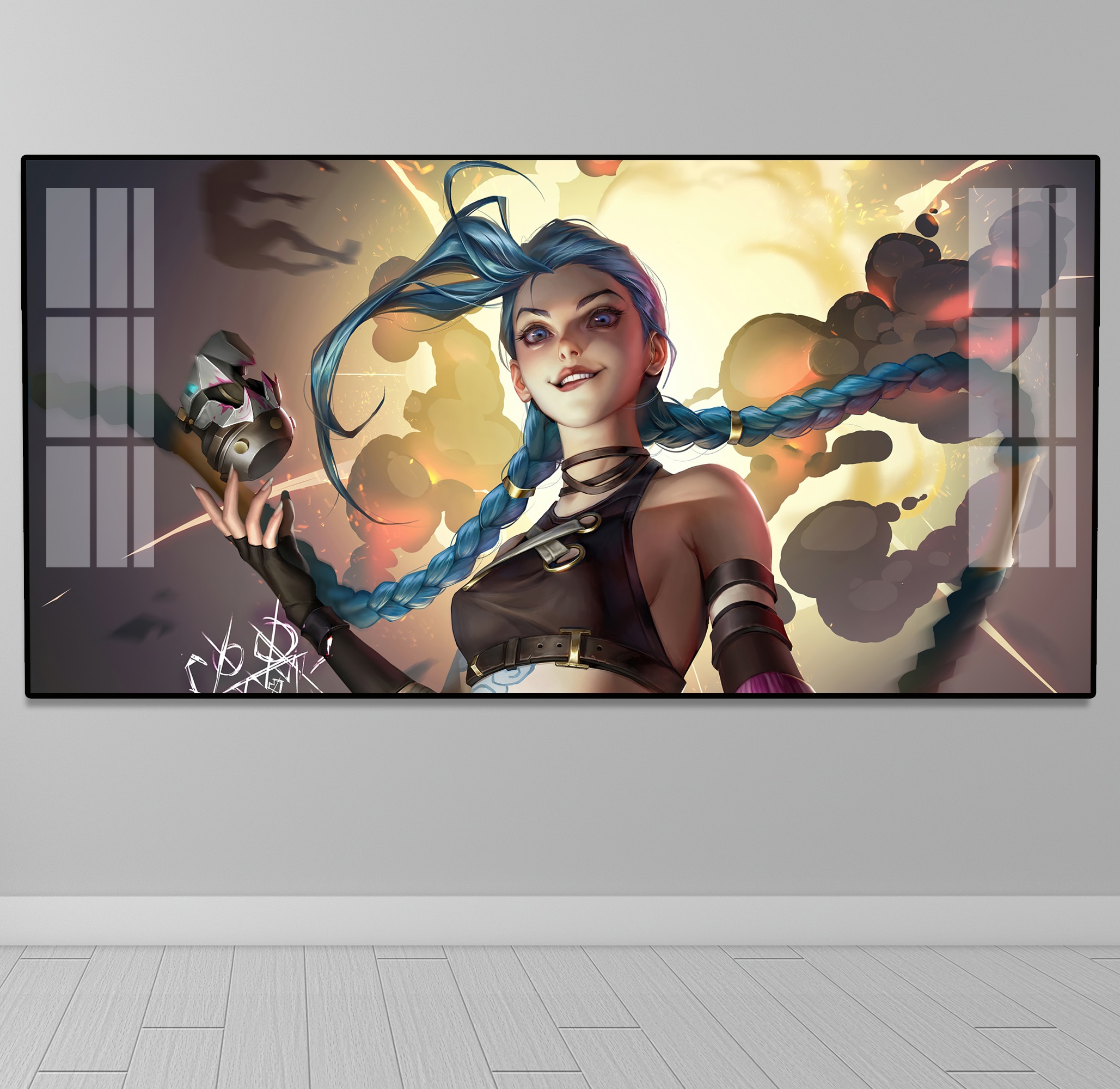 英雄联盟装饰画电竞房横