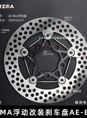 RZMA浮动刹车盘AE-B02适用极核电动车AE5ipro/AE4/AE8前轮碟刹盘