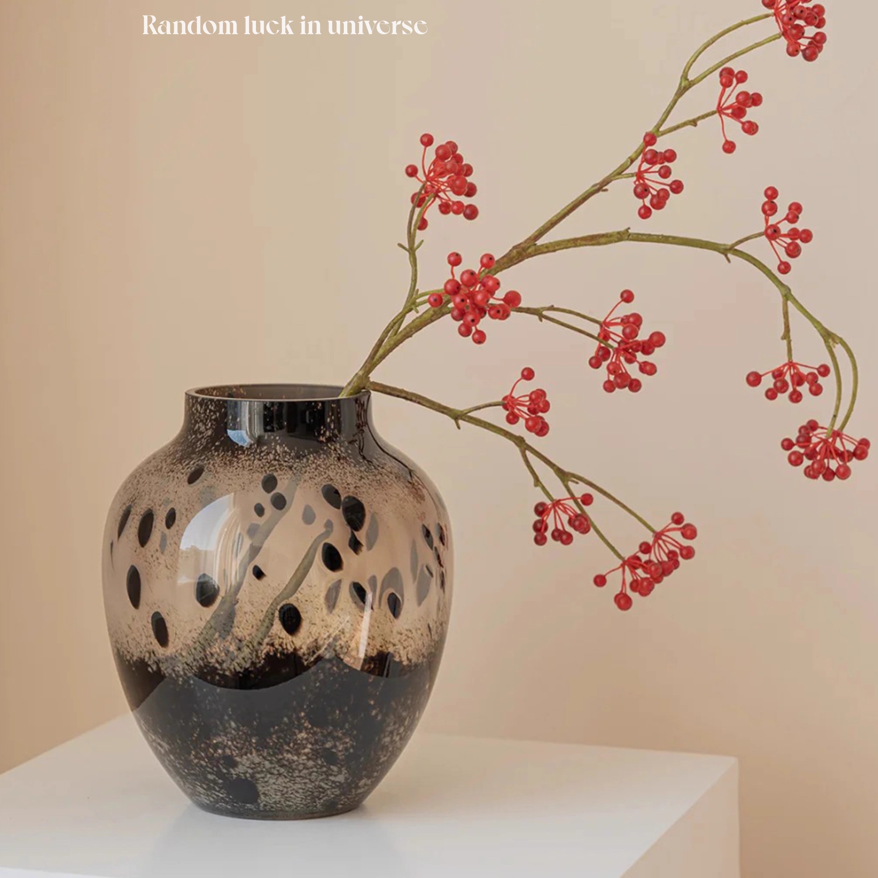 中古高级感琉璃大肚花瓶