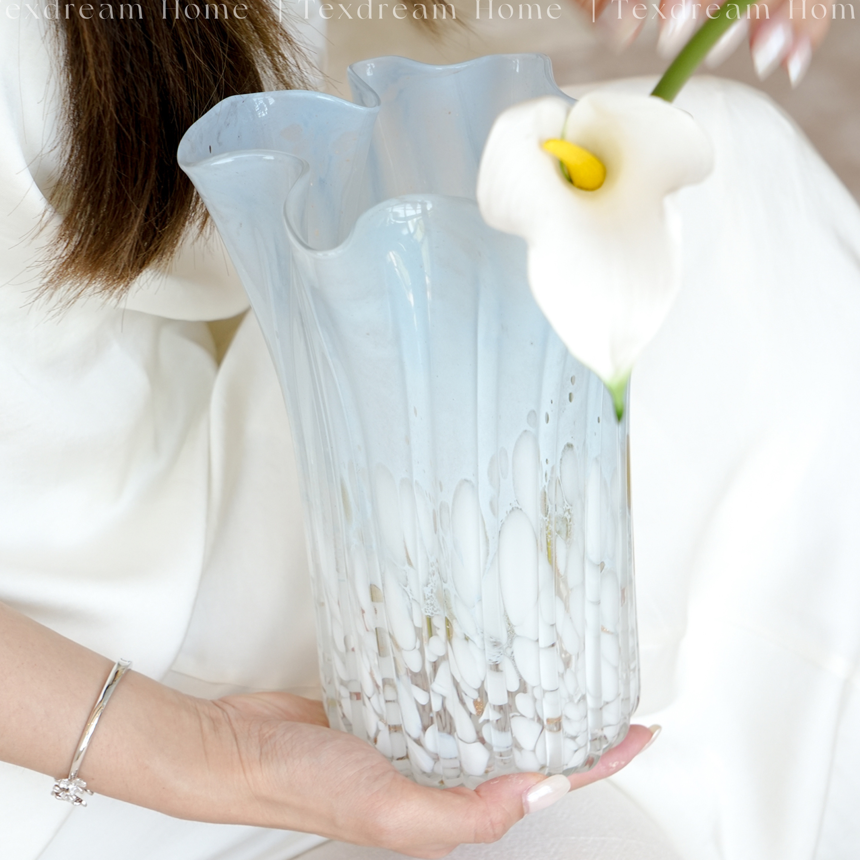 高级轻奢琉璃花瓶手工摆件