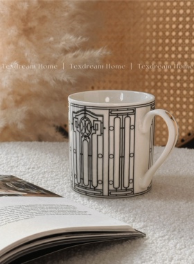 Texdream织梦  法式高级感马克杯办公室下午茶咖啡杯家用潮流简约