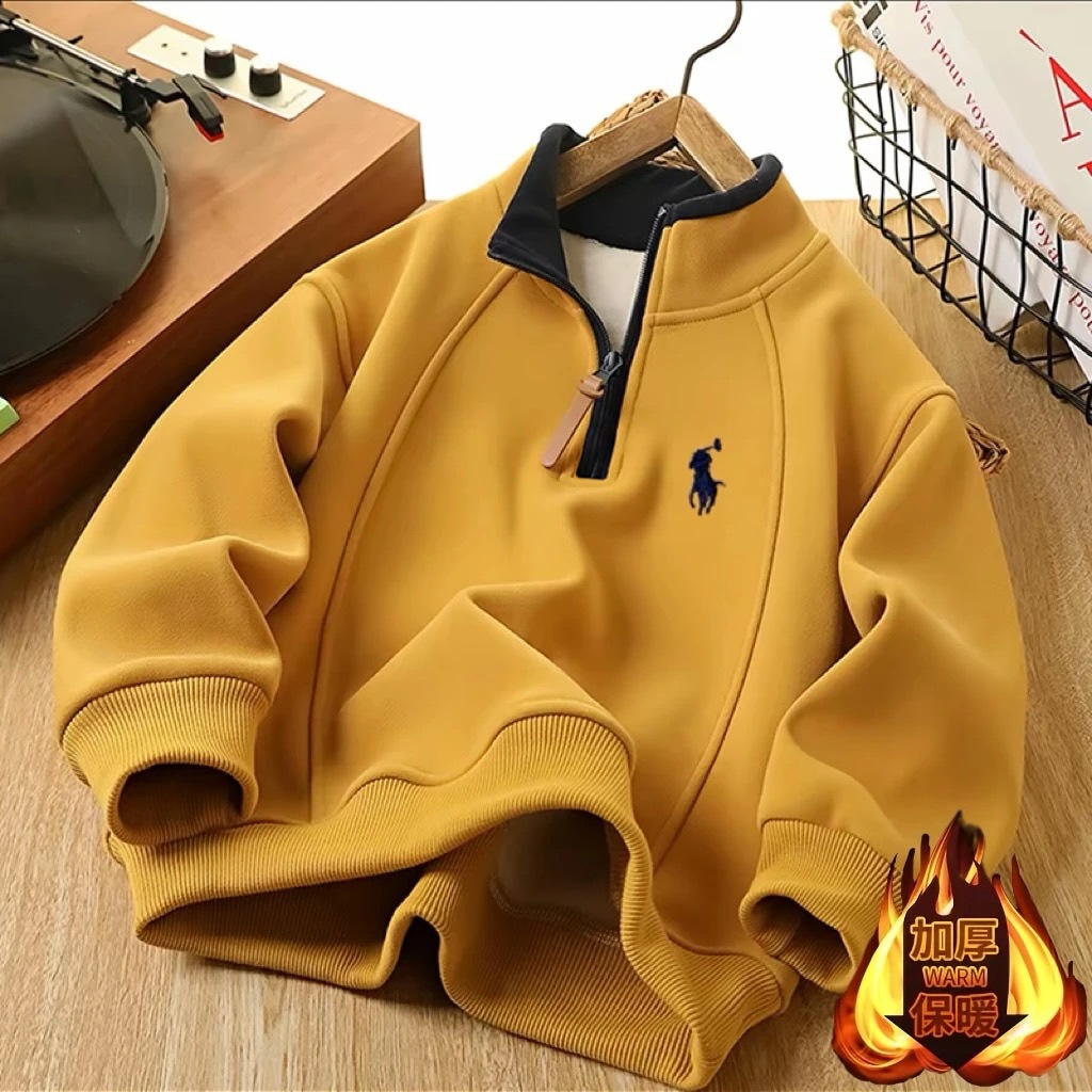 2025新款男童加绒保暖卫衣