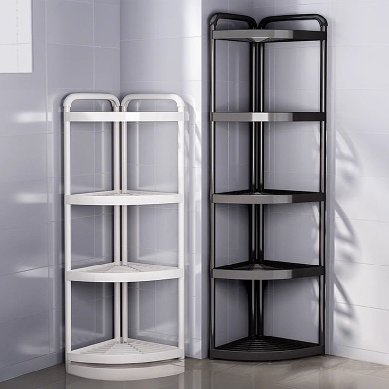 卫生间置物架落地式浴室架夹缝收纳架家用厕所马桶转角储物架塑料
