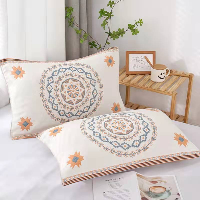 枕巾防螨抗菌纯棉一条装单人男生夏季棉纱布枕头巾2022新款垫巾