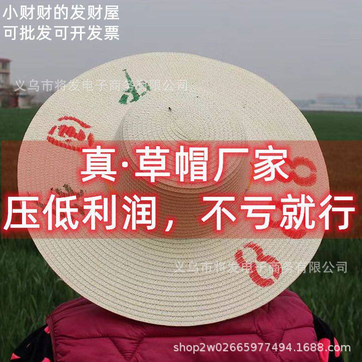 纸草手工大檐遮阳帽男女通用夏季