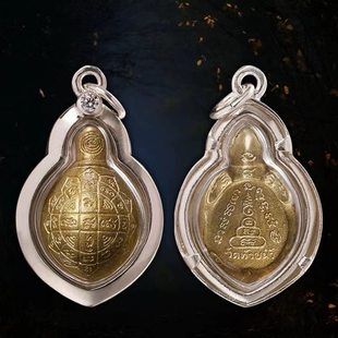 泰国特色 佛牌 龙婆银 清债龟 吊坠 原庙 送锦袋  链子