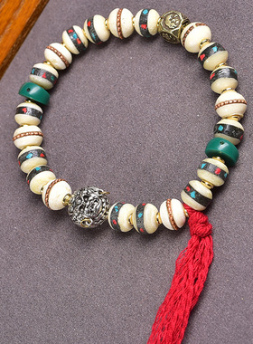 回流骨镶嵌多宝手串菩提手串念珠男女盘玩佛珠菩提子文玩项链