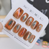 纯手工制作穿戴甲2025新款 七彩星辰短款 显白美甲贴片高级感指甲贴