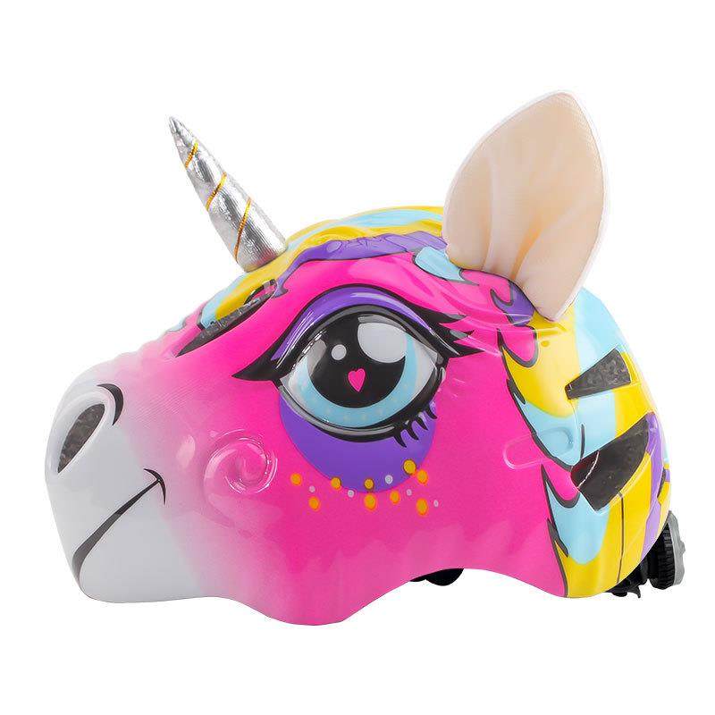 新款直销跨境时尚儿童头盔自行车骑行头盔可爱动物头盔安全骑行护