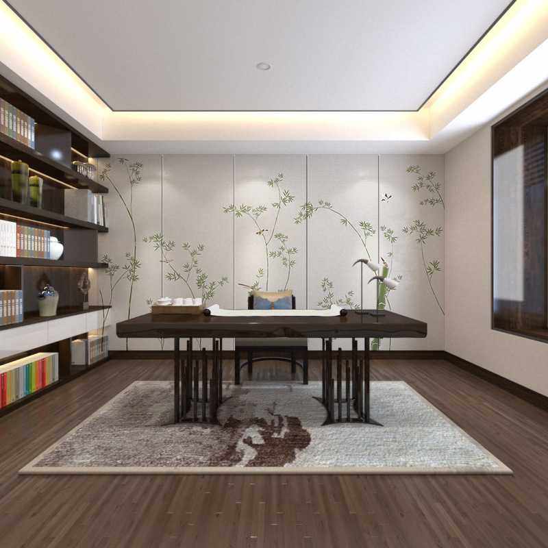 新款直销新中式电视背景墙硬包竹子花鸟床头靠背软包客厅沙发主卧,家装主材,背景墙软包,淘宝优惠券,粉丝福利购,淘宝优惠卷