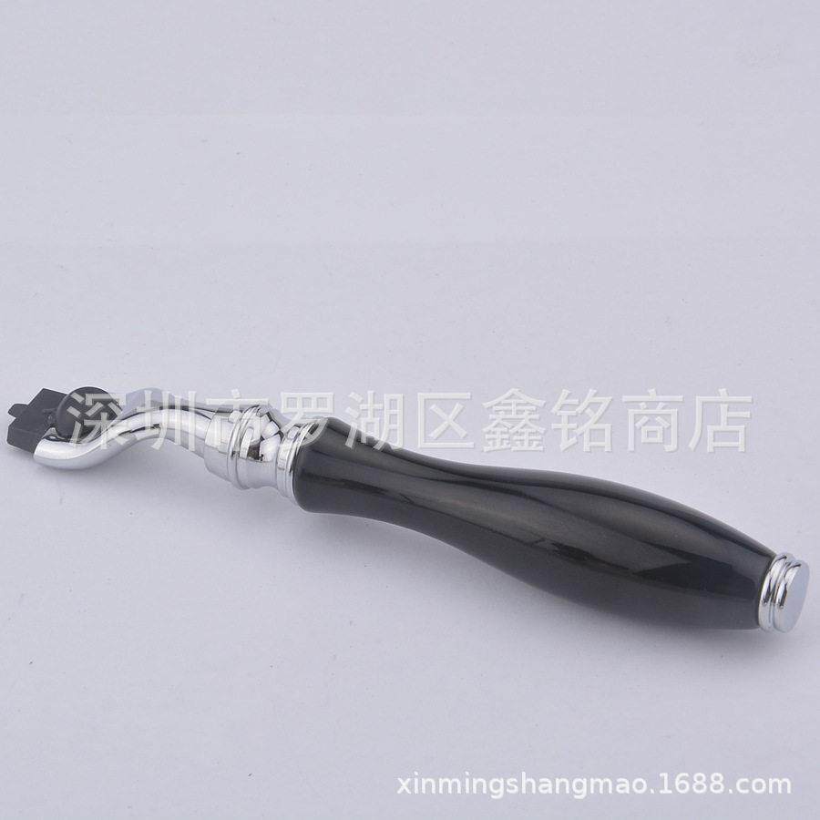 新款直销手动剃须刀套装二路獾毛胡须刷套装士修面护理黑色套装