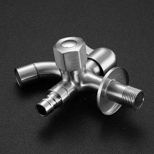 新款直销304不锈钢双用多功能龙头 一进二出龙头 加厚洗衣机龙头