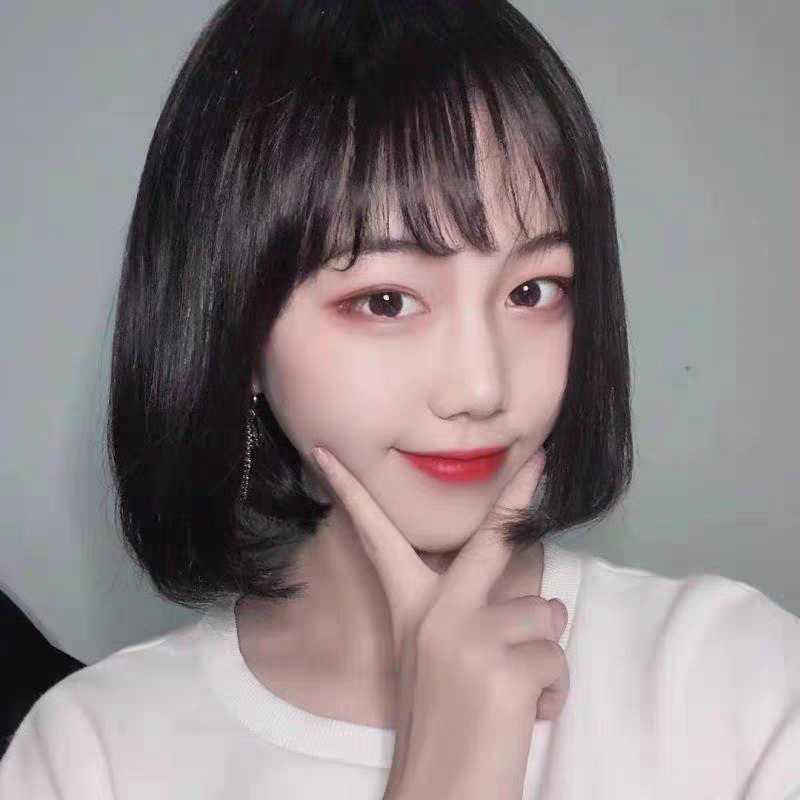 新款直销外贸假发女短直发bobo头套空气薄刘海假发女现货直发一件