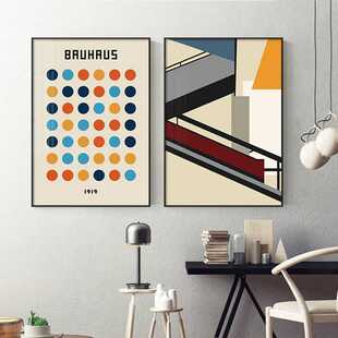 新款直销桌面摆画现代客厅卧室复古色块竖版组合画几何抽象挂画餐