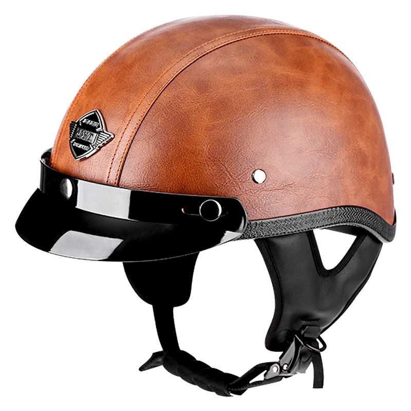 新款直销3C认证四季男女四季时尚踏板机车通用电动车复古盔半盔安