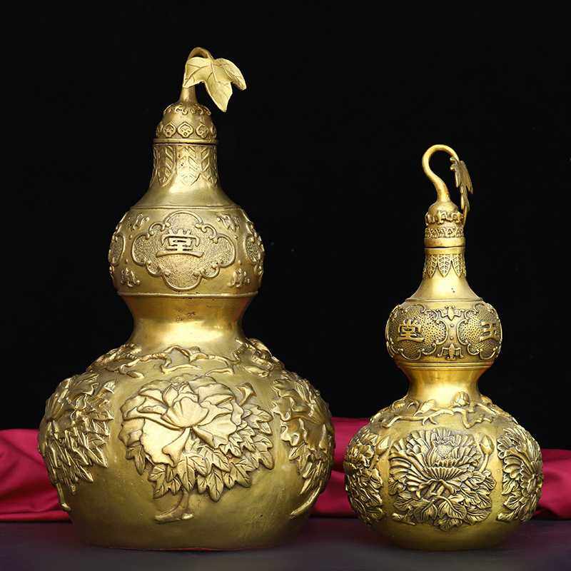 新款直销黄铜开盖葫芦摆件富贵玉堂家居工艺装饰品摆件吉祥富贵铜,家居饰品,装饰摆件,淘宝优惠券,粉丝福利购,淘宝优惠卷