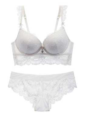 新款直销15102B欧美法式聚拢时尚性感蕾丝女士内衣文胸套装少女胸