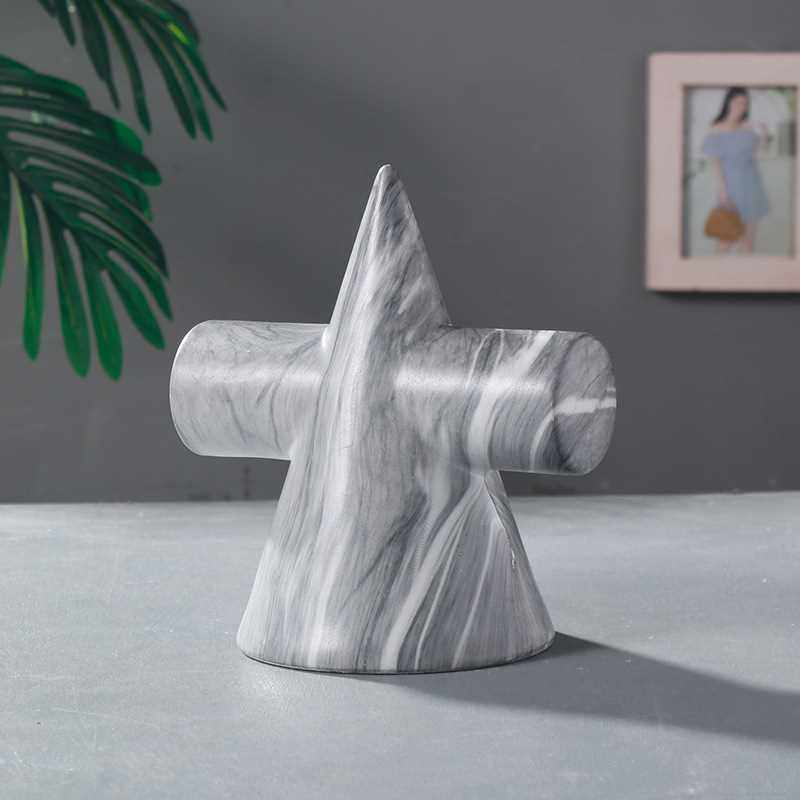 新款直销创意北欧陶瓷几何客厅玄关桌面摆件现代家居饰品样板间软