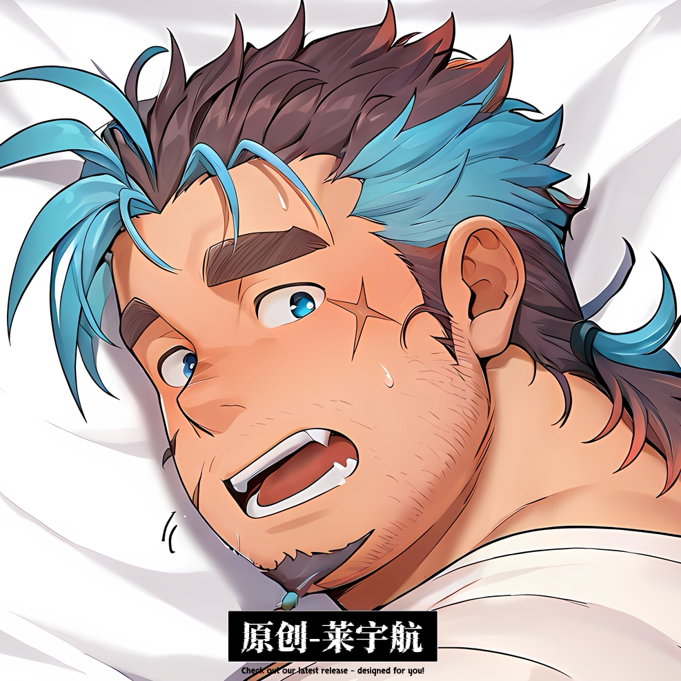 原创-等身抱枕芯套定制胸腹肌帅哥live a hero-莱宇航 二次元枕头