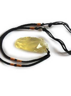 Natural Citrine Stone pendant Yellow Quartz Crystal Rough B