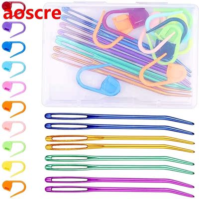 8 Pcs Yarn Needles Colorful Bent Tip Weaving Tapestry Needle