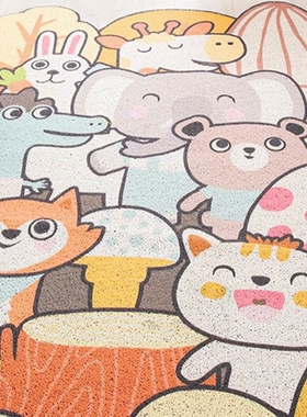 Cartoon wire circle door mat home into a door MATS porch